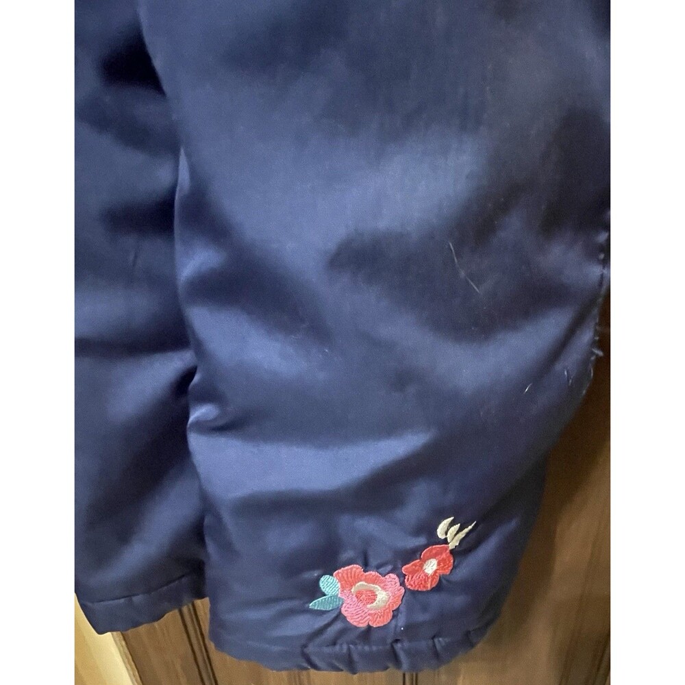Pink Platinum snow bibs Blue With Flower Detail 6X - Picture 2 of 5